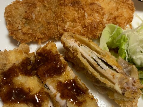 ロース肉のしそチーズかつ